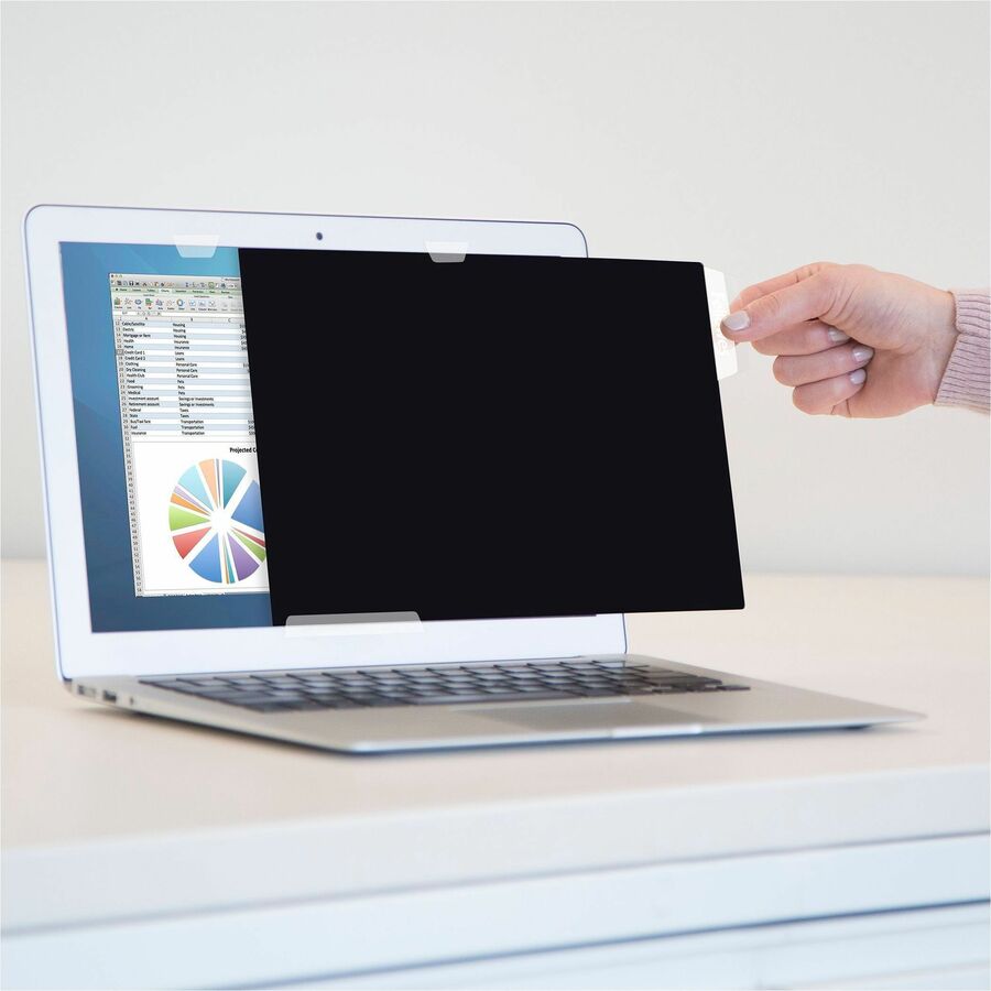 Fellowes PrivaScreen Blackout Privacy Filter - 14.0" Wide - For 14" Widescreen LCD Notebook - 16:9 - Fingerprint Resistant, Scratch Resistant - Polyethylene - 1 Pack - TAA Compliant