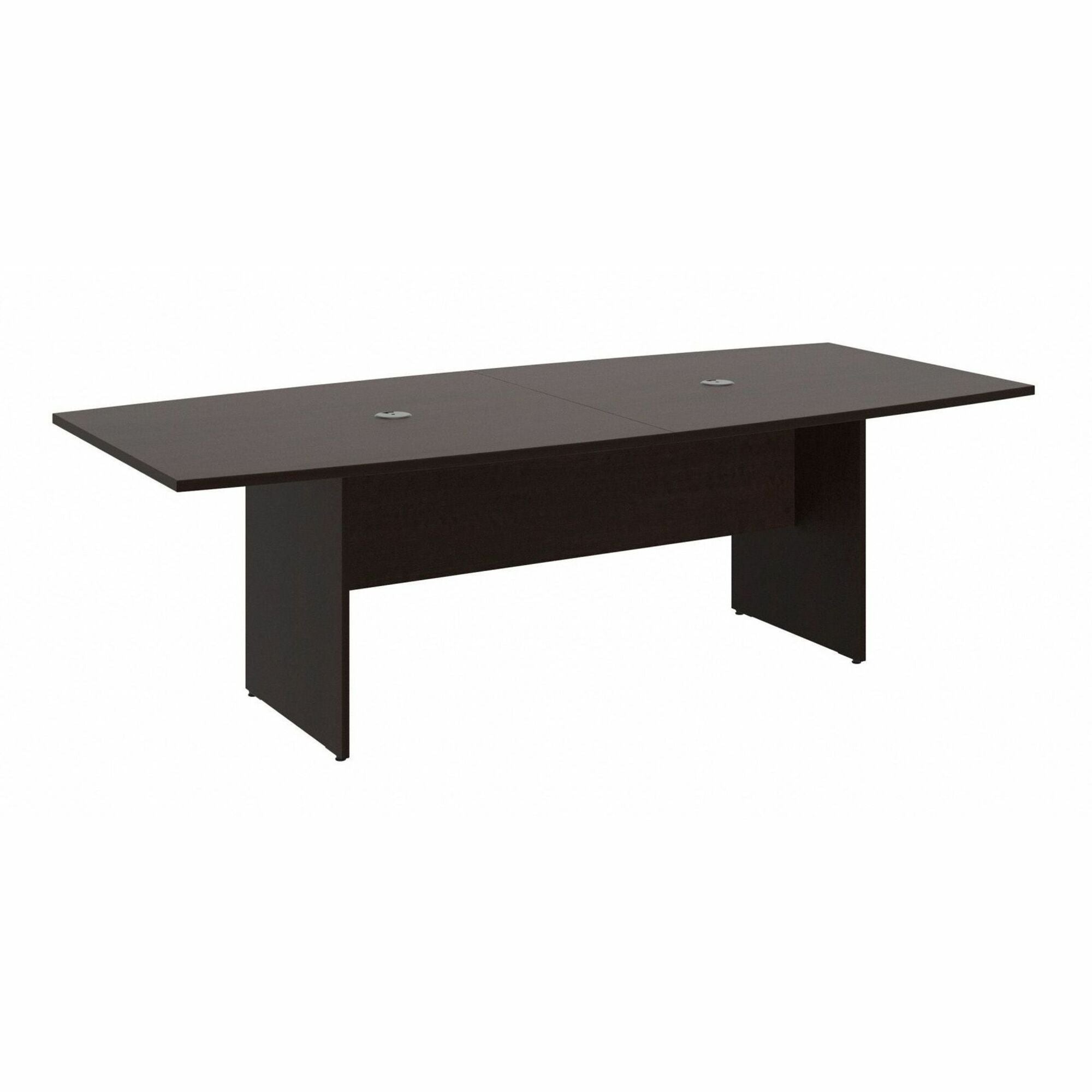 Bush Business Furniture Boat Top Conference Table - For - Table TopBoat Top x 42.01" Table Top Width x 95.20" Table Top Depth x 1" Table Top Thickness - 28.65" Height - Assembly Required - Mocha Cherry, Thermofused Laminate (TFL) - 1 Each - 1