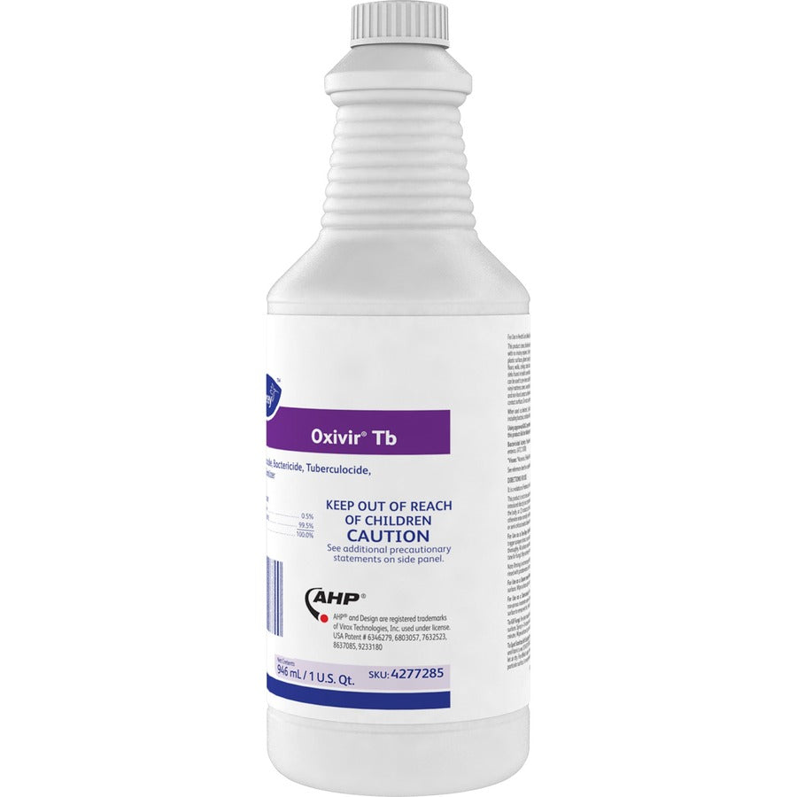 Diversey Oxivir Ready-to-use Surface Cleaner - For Hospital - 32 fl oz (1 quart) - 12 / Carton - VOC-free, APE-free, Odorless