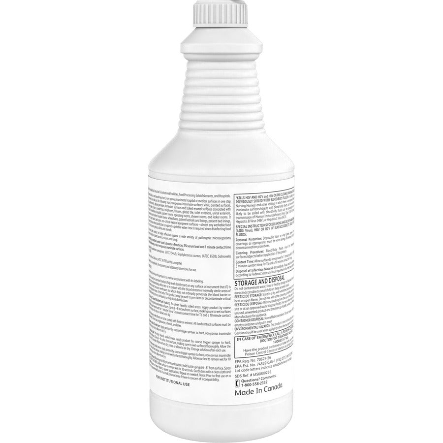 Diversey Oxivir Ready-to-use Surface Cleaner - For Hospital - 32 fl oz (1 quart) - 12 / Carton - VOC-free, APE-free, Odorless