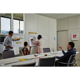 Post-it Self-Stick Wall Pads - 20 Sheets - Plain - Stapled - 18.50 lb Basis Weight - 20" x 23" - White Paper - Self-adhesive, Repositionable, Bleed Resistant, Cardboard Back - 4 / Carton