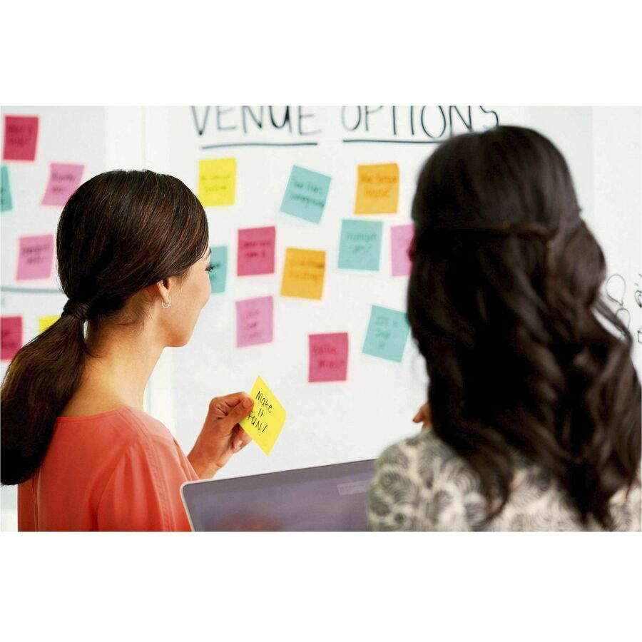 Post-it Self-Stick Wall Pads - 20 Sheets - Plain - Stapled - 18.50 lb Basis Weight - 20" x 23" - White Paper - Self-adhesive, Repositionable, Bleed Resistant, Cardboard Back - 4 / Carton