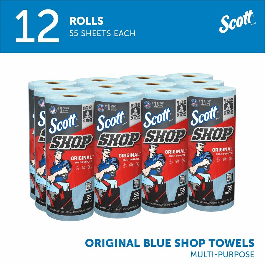 Scott Shop Roll Towels, Sold as 1 Carton, 12 Roll per Carton - 5