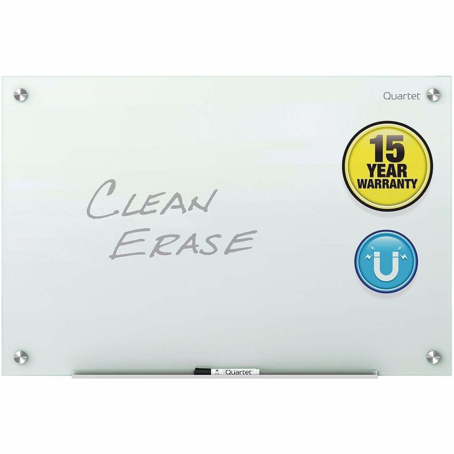 Infinity Glass Marker Board, 36 x 24, White Surface
