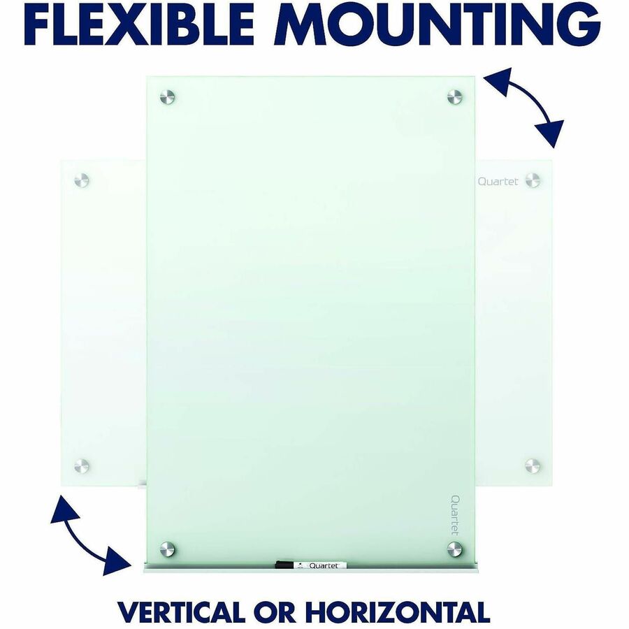 Infinity Glass Marker Board, 72 x 48, White Surface
