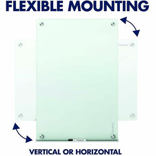 Infinity Glass Marker Board, 72 x 48, White Surface