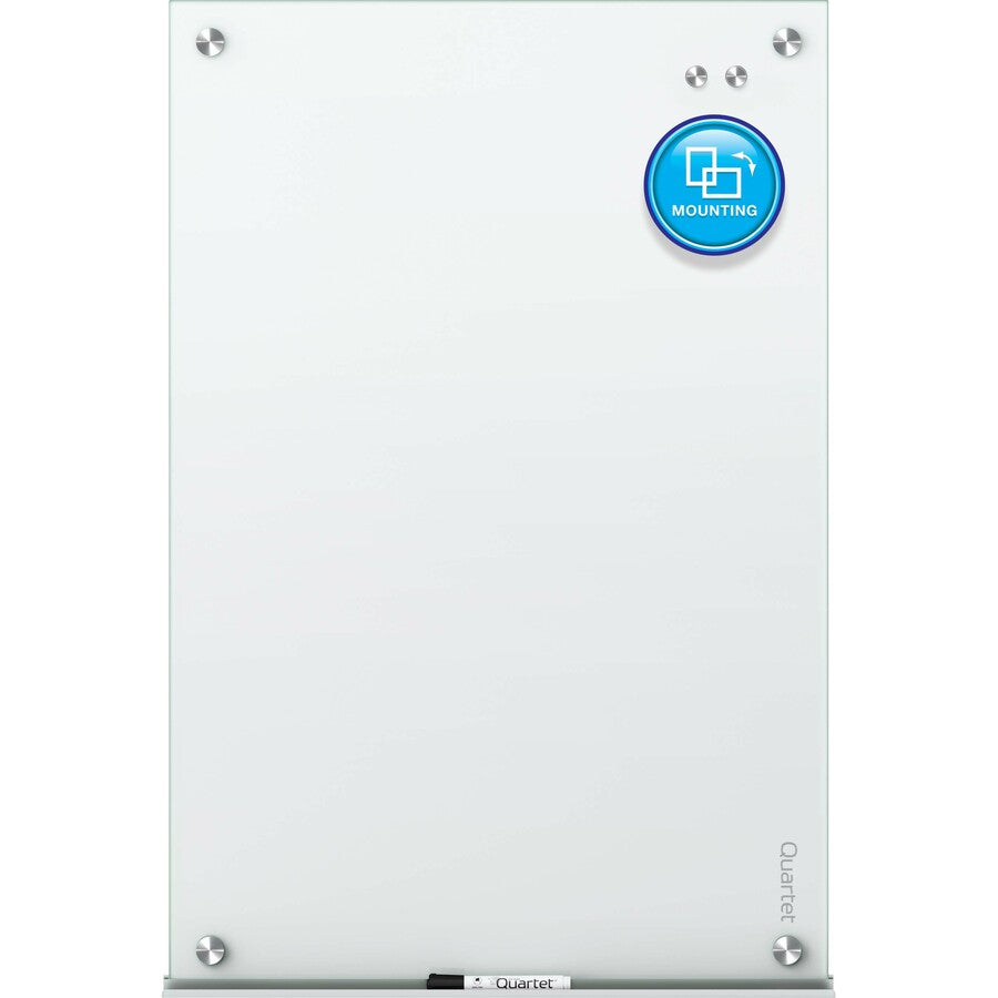 Infinity Glass Marker Board, 72 x 48, White Surface