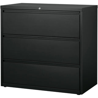 Lorell Fortress Series Lateral File - 42" x 18.8" x 40.1" - 3 x Drawer(s) for File - A4, Legal, Letter - Lateral - Anti-tip, Security Lock, Ball Bearing Slide, Reinforced Base, Leveling Glide, Interlocking, Hanging Rail, Magnetic Label Holder - Charc