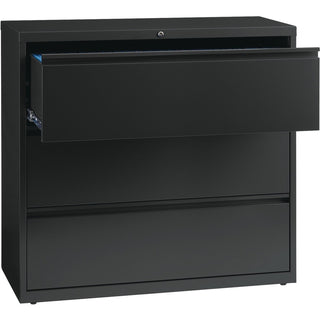 Lorell Fortress Series Lateral File - 42" x 18.8" x 40.1" - 3 x Drawer(s) for File - A4, Legal, Letter - Lateral - Anti-tip, Security Lock, Ball Bearing Slide, Reinforced Base, Leveling Glide, Interlocking, Hanging Rail, Magnetic Label Holder - Charc