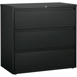 Lorell Fortress Series Lateral File - 42" x 18.8" x 40.1" - 3 x Drawer(s) for File - A4, Legal, Letter - Lateral - Anti-tip, Security Lock, Ball Bearing Slide, Reinforced Base, Leveling Glide, Interlocking, Hanging Rail, Magnetic Label Holder - Charc