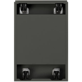 Lorell 20" Box/Box/File Mobile File Cabinet with Full-Width Pull - 15" x 19.9" x 27.8" - 3 x Drawer(s) for Box, File - Letter - Mobility, Casters, Drawer Extension, Security Lock, Recessed Drawer, Ball-bearing Suspension - Charcoal - Steel - Recycled