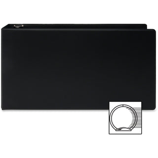 Business Source Tabloid-size Round Ring Reference Binder - 3" Binder Capacity - Tabloid - 11" x 17" Sheet Size - Round Ring Fastener(s) - Black - Durable, Label Holder - 1 Each - 