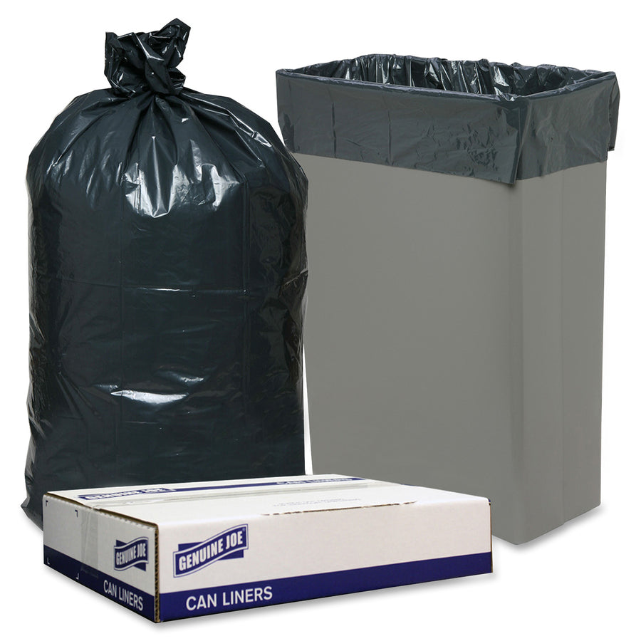 genuine-joe-slim-jim-23-gallon-can-liners-medium-size-23-gal-capacity-2850-width-x-43-length-low-density-black-1-carton-150-per-box-office-waste-food-recycled_gjo70057 - 4