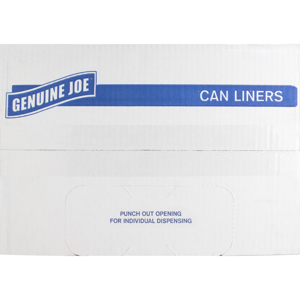 genuine-joe-slim-jim-23-gallon-can-liners-medium-size-23-gal-capacity-2850-width-x-43-length-low-density-black-1-carton-150-per-box-office-waste-food-recycled_gjo70057 - 3