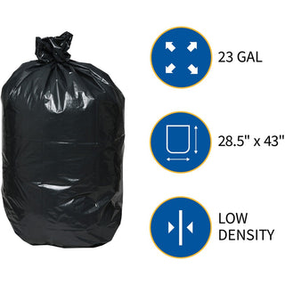genuine-joe-slim-jim-23-gallon-can-liners-medium-size-23-gal-capacity-2850-width-x-43-length-low-density-black-1-carton-150-per-box-office-waste-food-recycled_gjo70057 - 5