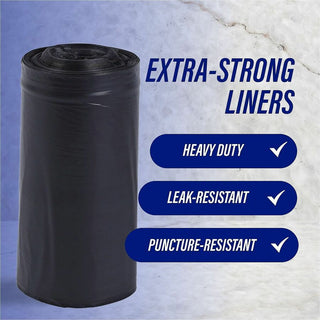 Genuine Joe Slim Jim 23-gallon Can Liners - Medium Size - 23 gal Capacity - 28.50" Width x 43" Length - Low Density - Black - 1/Carton - 150 Per Box - Office Waste, Food - Recycled