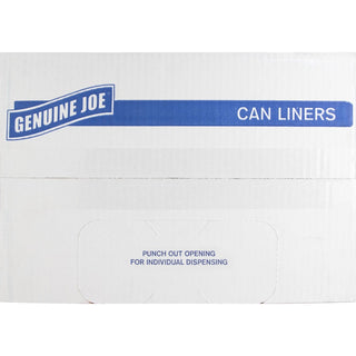 Genuine Joe Slim Jim 23-gallon Can Liners - Medium Size - 23 gal Capacity - 28.50" Width x 43" Length - Low Density - Black - 1/Carton - 150 Per Box - Office Waste, Food - Recycled