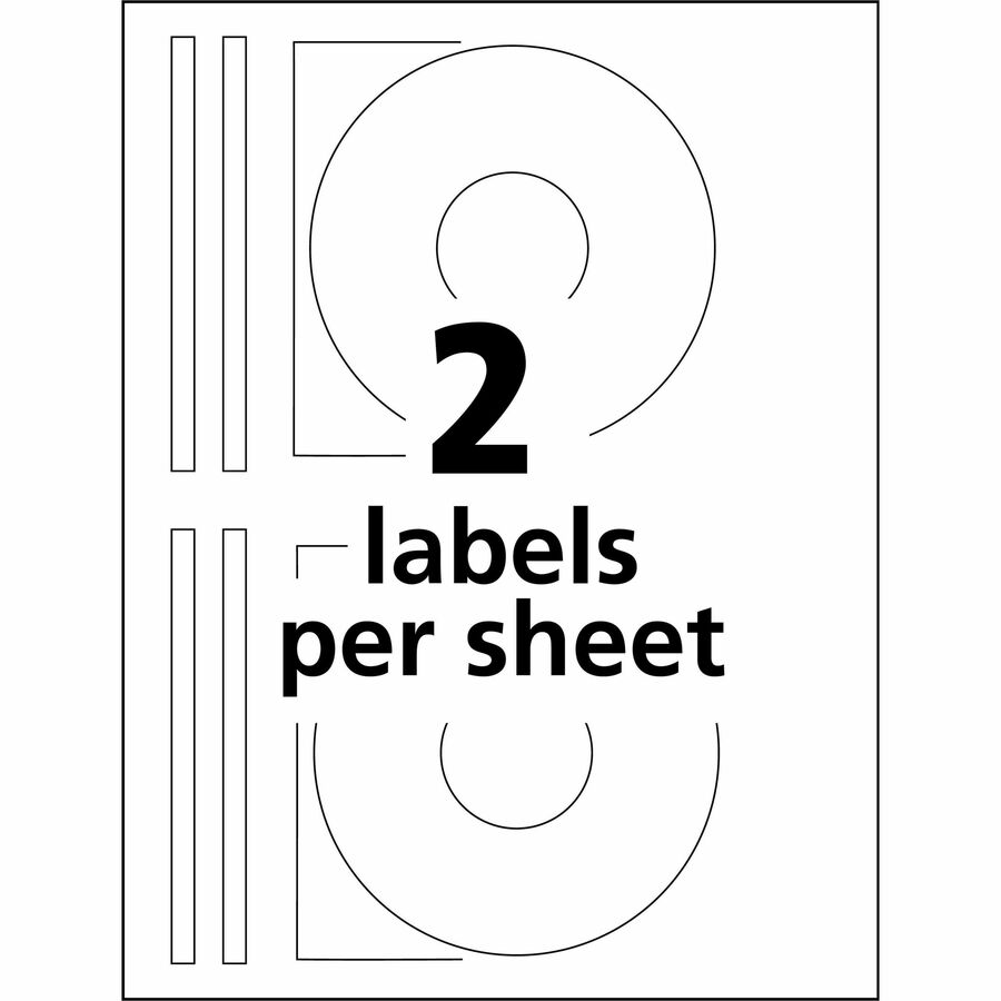 Inkjet Full-Face CD Labels, Glossy White, 20/Pack