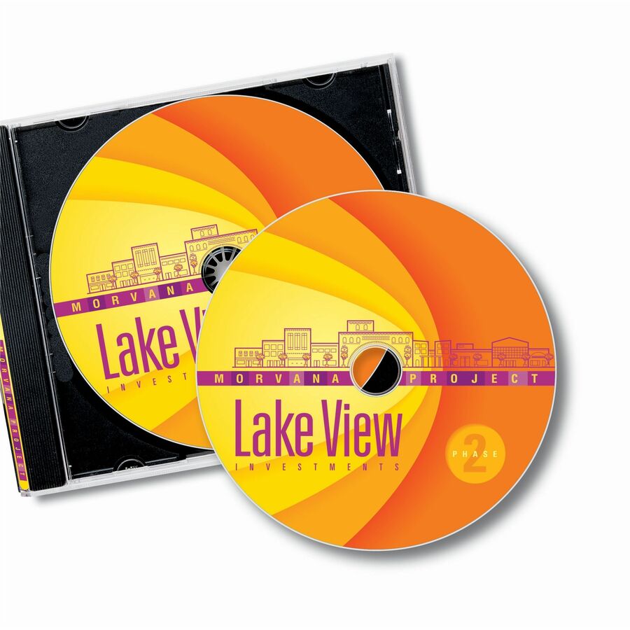 Inkjet Full-Face CD Labels, Glossy White, 20/Pack