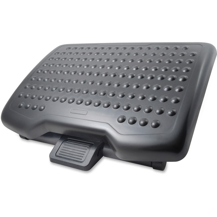 Lorell Adjustable-Height Footrest - 4" - 6.50" Adjustable Height - Black
