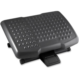 Lorell Adjustable-Height Footrest - 4" - 6.50" Adjustable Height - Black