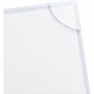 Three-Hole Punched Corner Lock Plastic Sleeves, 9.5 x 11.75, Clear, 4/Pack