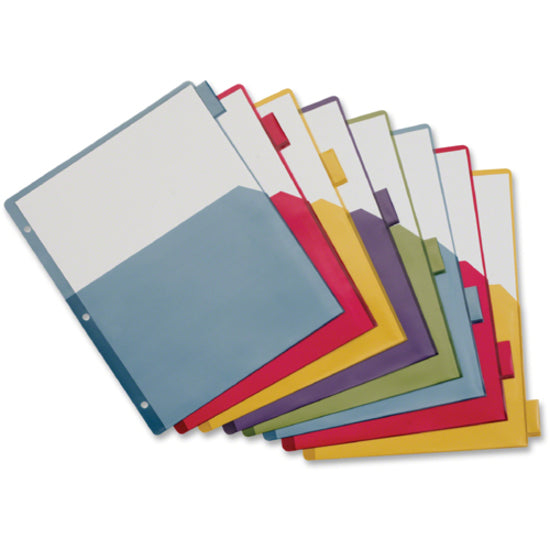 Cardinal Extra-tough Poly Dividers - 8 Tab(s) - 8 Tab(s)/Set - Letter - 8.50" Width x 11" Length - 3 Hole Punched - Multicolor Poly Divider - Fray Resistant, Tear Resistant, Scratch Resistant, Transfer Safe, Insertable Tab - 32 / Pack - 