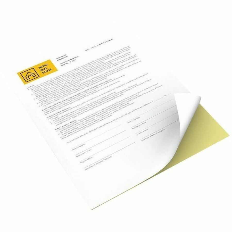 Vitality Multipurpose Carbonless 2-Part Paper, 8.5 x 11, Canary/White, 5,000/Carton