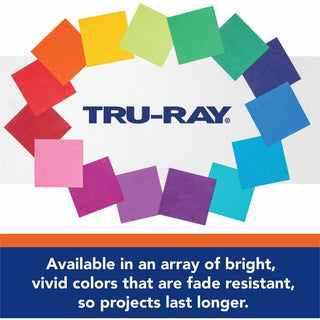 Tru-Ray Construction Paper - Project, Bulletin Board - 12"Width x 9"Length - 1 / Pack - Warm Assorted - Paper