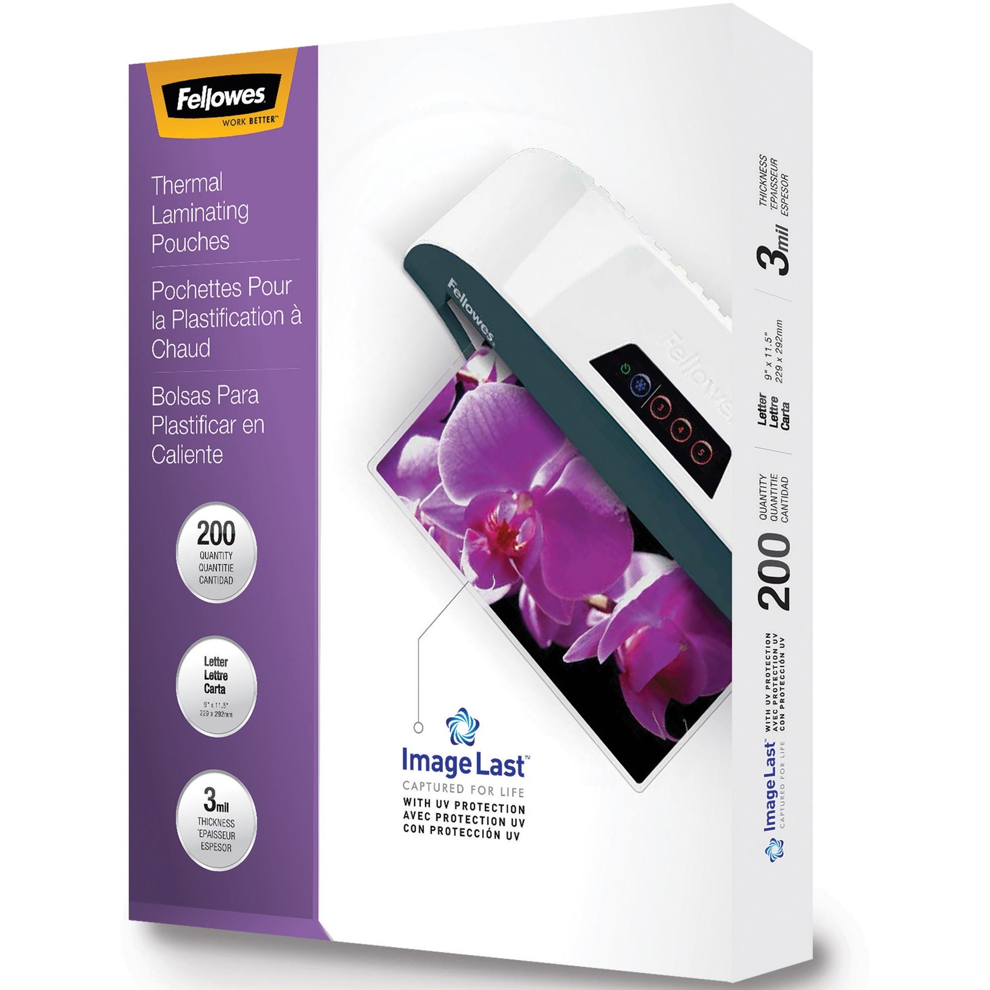 ImageLast Laminating Pouches with UV Protection, 3 mil, 9" x 11.5", Clear, 200/Pack