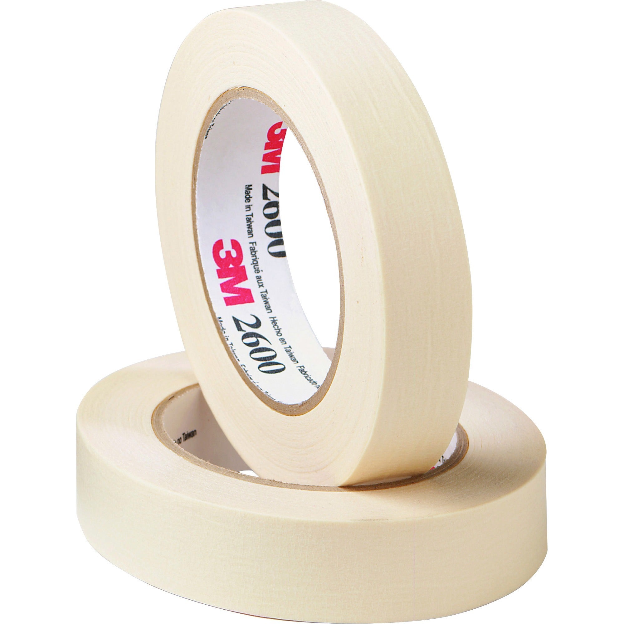 Highland Economy Masking Tape - 60 yd Length x 1" Width - 4.4 mil Thickness - 3" Core - For Bundling, Sealing, Holding - 1 / Roll - Tan