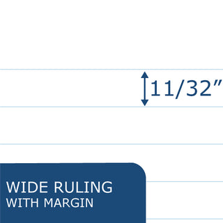 Roaring Spring Blue Book 8-sheet Exam Booklet - 8 Sheets - Stapled - Ruled Margin - 15 lb Basis Weight - 7" x 8 1/2" - White Paper - Blue Cover - Dual Sided - 1 Each - 