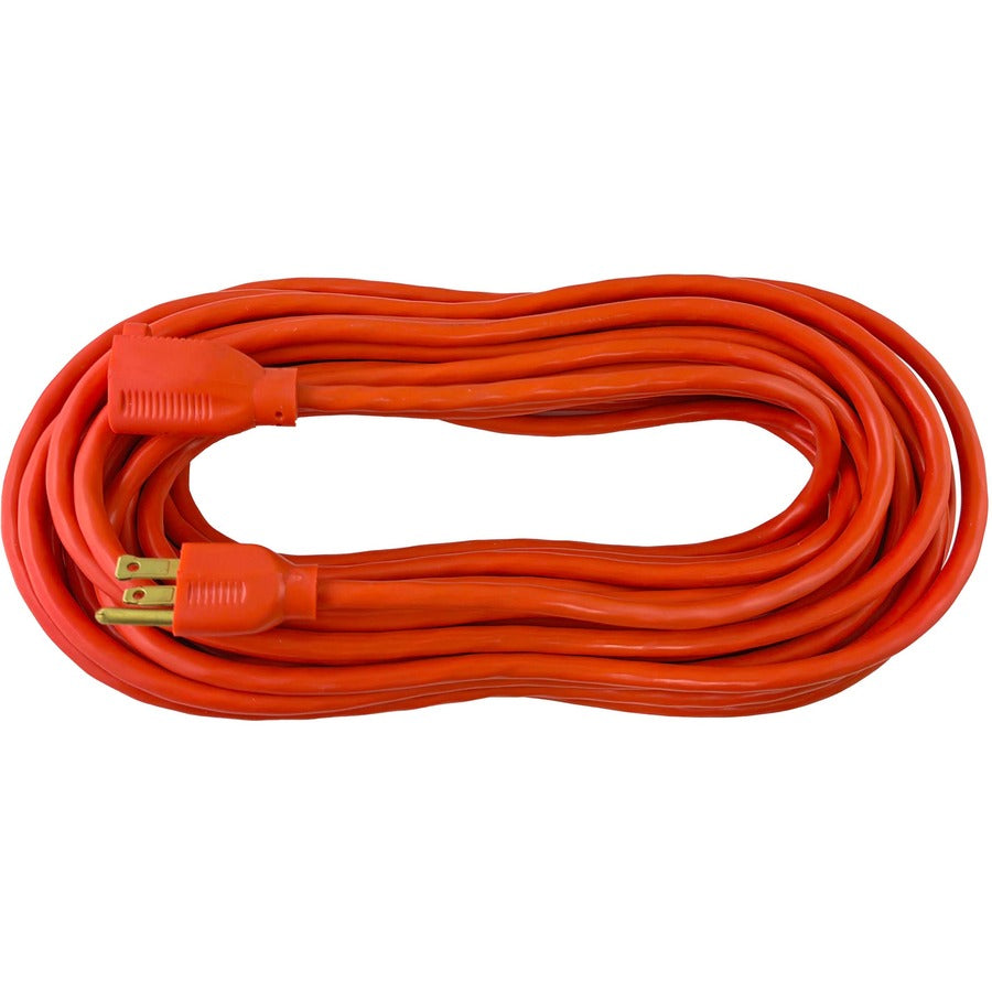 Compucessory Heavy-duty Indoor/Outdoor Extension Cord - 16 Gauge - 125 V AC13 A - Orange - 50 ft Cord Length - 1 - 