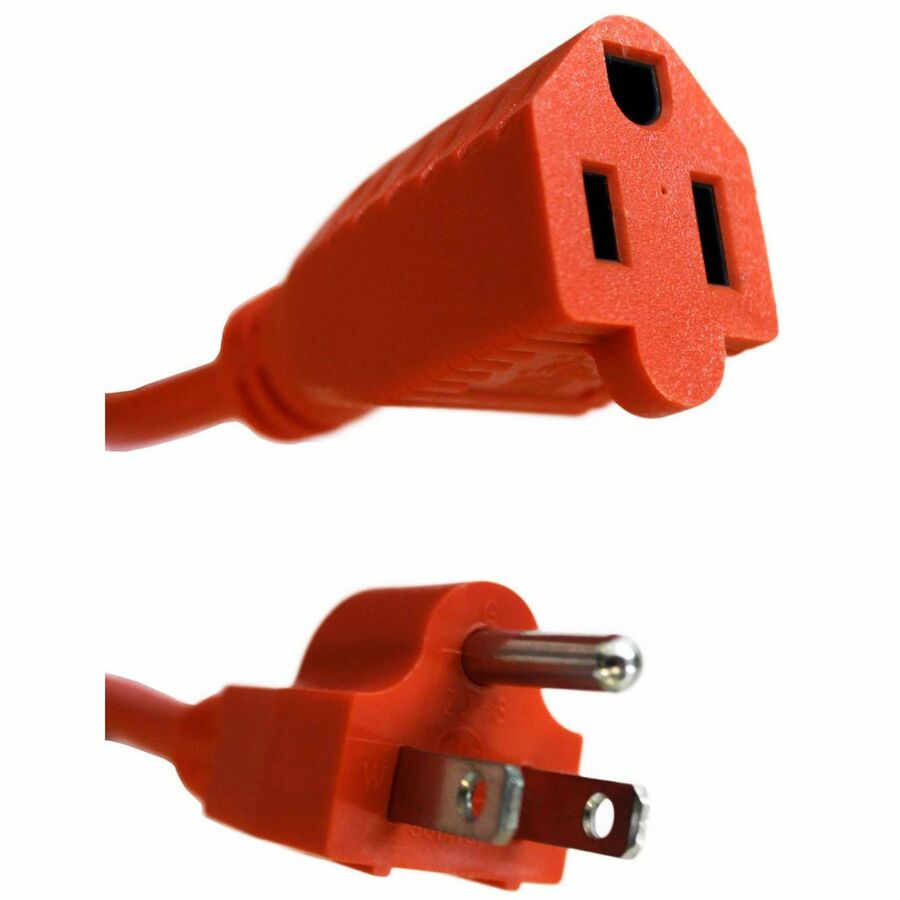 Compucessory Heavy-duty Indoor/Outdoor Extension Cord - 16 Gauge - 125 V AC13 A - Orange - 50 ft Cord Length - 1