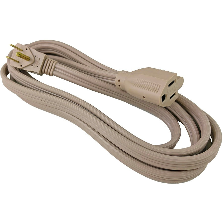 Compucessory Heavy Duty Indoor Extension Cord - 14 Gauge - 125 V AC15 A - Beige - 9 ft Cord Length - 1 - 