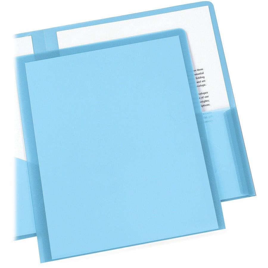 Avery Translucent Two-Pocket Folder 47811, Blue, Sold as 1 Each - 3