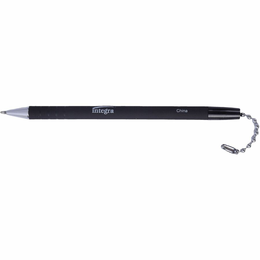 Integra Antimicrobial Replacement Counter Pen - Black - Rubber Barrel - 1 Each