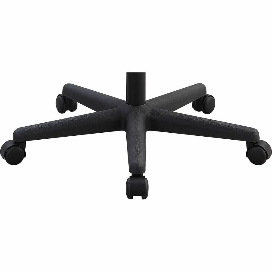 Lorell Multi-task Office Chair - Black Fabric Seat - Black Mesh Back - 5-star Base - Black - 1 Each