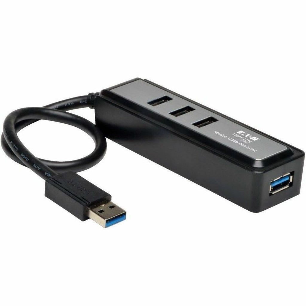 USB 3.0 SuperSpeed Hub, 4 Ports, Black