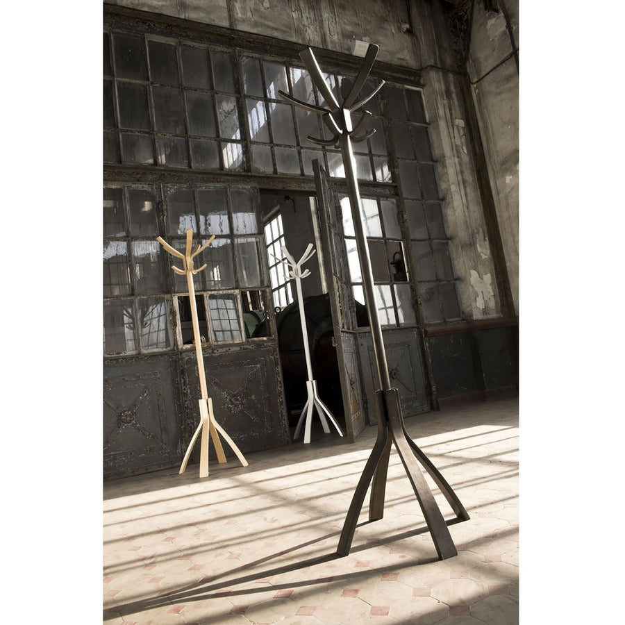 Cafe Wood Coat Stand, Ten Peg/Five Hook, 21.67w x 21.67d x 69.33h, Espresso Brown