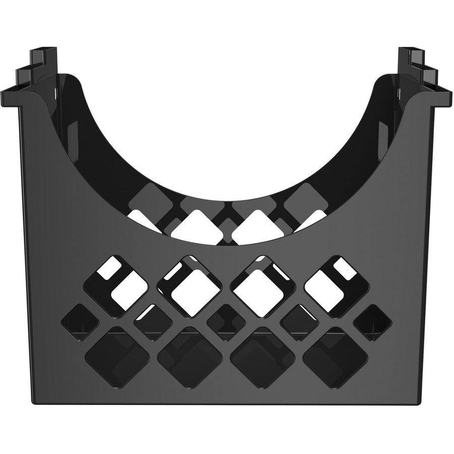 Deflecto Sustainable Office Desktop Hanging File Holder - 9.6" Height x 13.3" Width x 8.5" DepthDesktop - Sturdy - 30% Recycled - Black - 1 Each