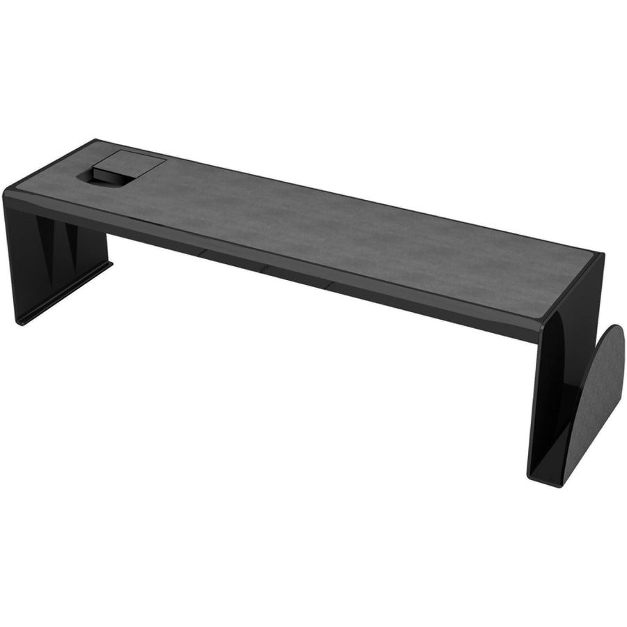 Deflecto Sustainable Office Heavy-Duty Desk Shelf - 6.8" Height x 25.6" Width x 7" DepthDesktop - Sturdy, Document Holder - 30% Recycled - Black - Plastic - 1 Each