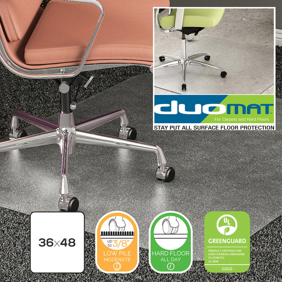 deflecto-duomat-multi-surface-chairmat-carpet-hard-floor-48-length-x-36-width-rectangular-classic-clear-1each_defcm23142duo - 7