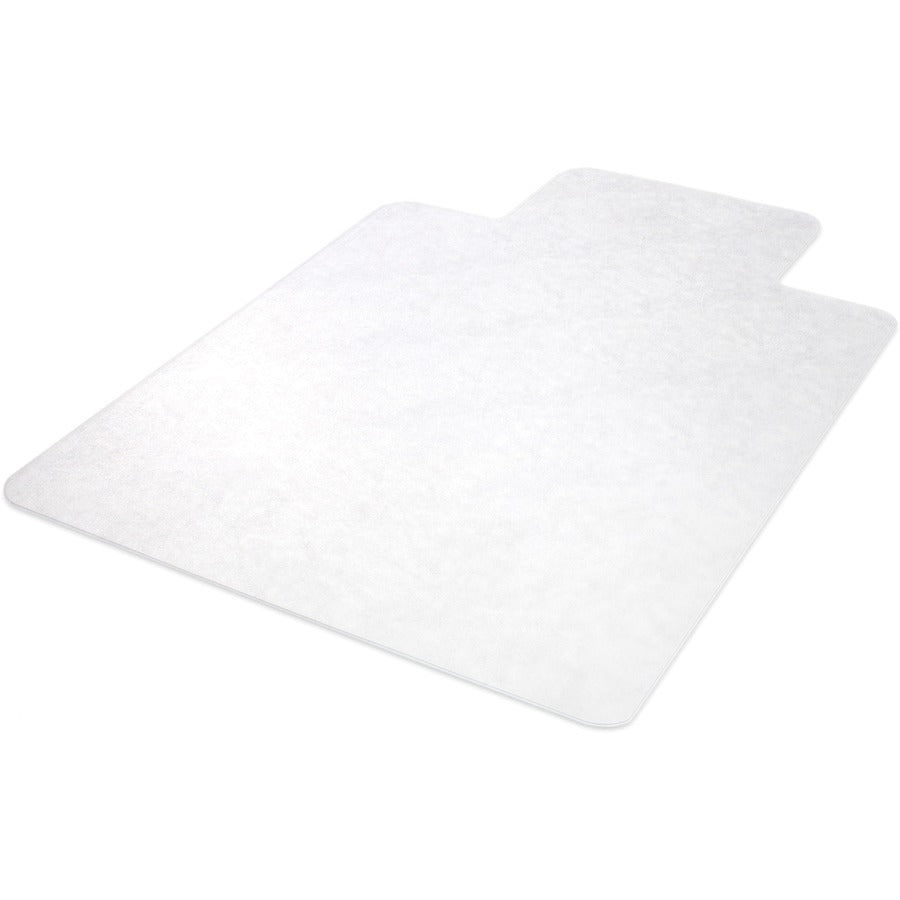 Deflecto DuoMat Multi-surface Chairmat - Carpet, Hard Floor - 53" Length x 45" Width - Lip Size 25" Length x 12" Width - Rectangular - Classic - Clear - 1Each