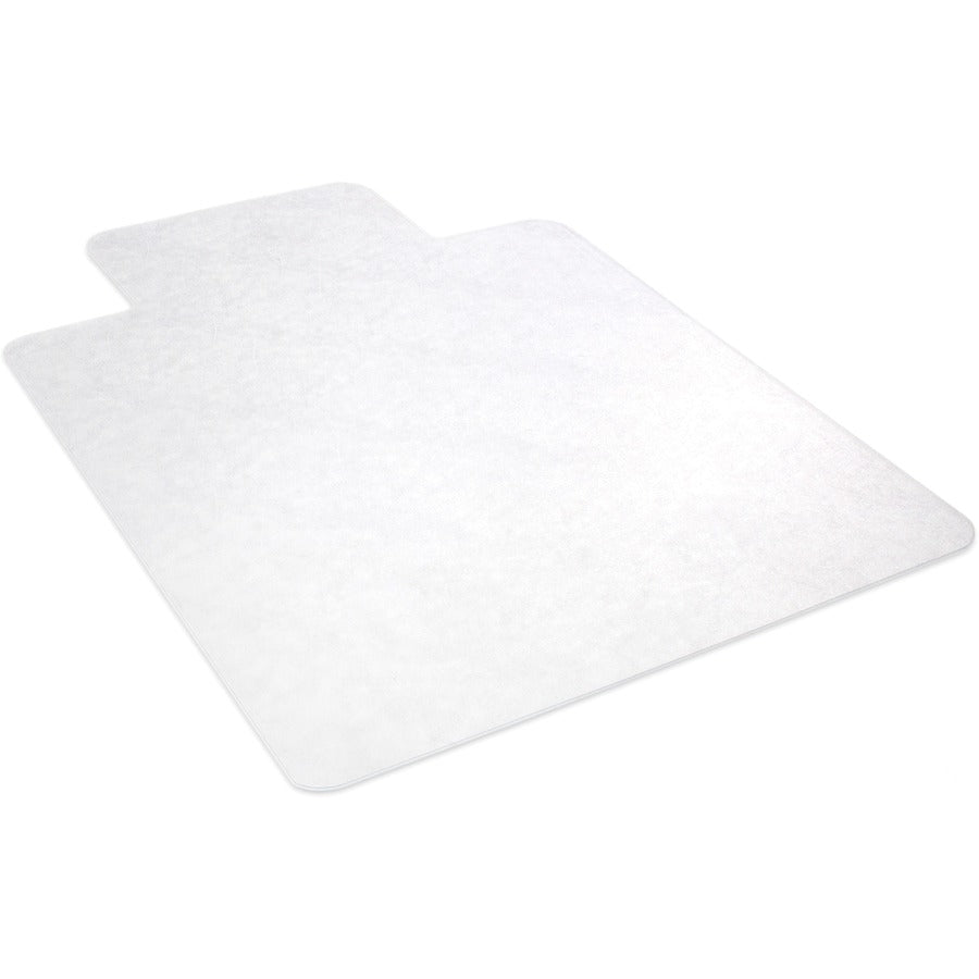 Deflecto DuoMat Multi-surface Chairmat - Carpet, Hard Floor - 53" Length x 45" Width - Lip Size 25" Length x 12" Width - Rectangular - Classic - Clear - 1Each