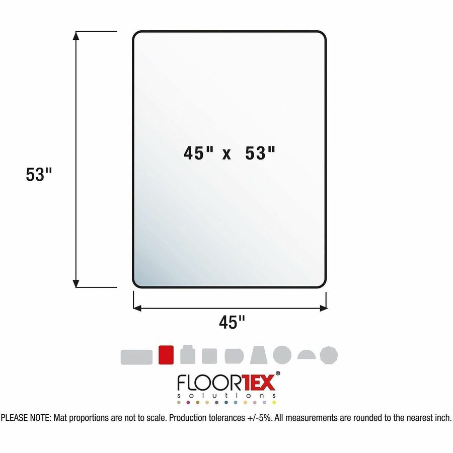 Computex Anti-Static Vinyl Rectangular Chair Mat for Carpets up to 3/8" - 48" x 60" - Carpet, Electrical Equipment, Home, Office - 60" Length x 48" Width x 0.110" Depth x 0.110" Thickness - Rectangular - Polyvinyl Chloride (PVC), Vinyl - Clear -
