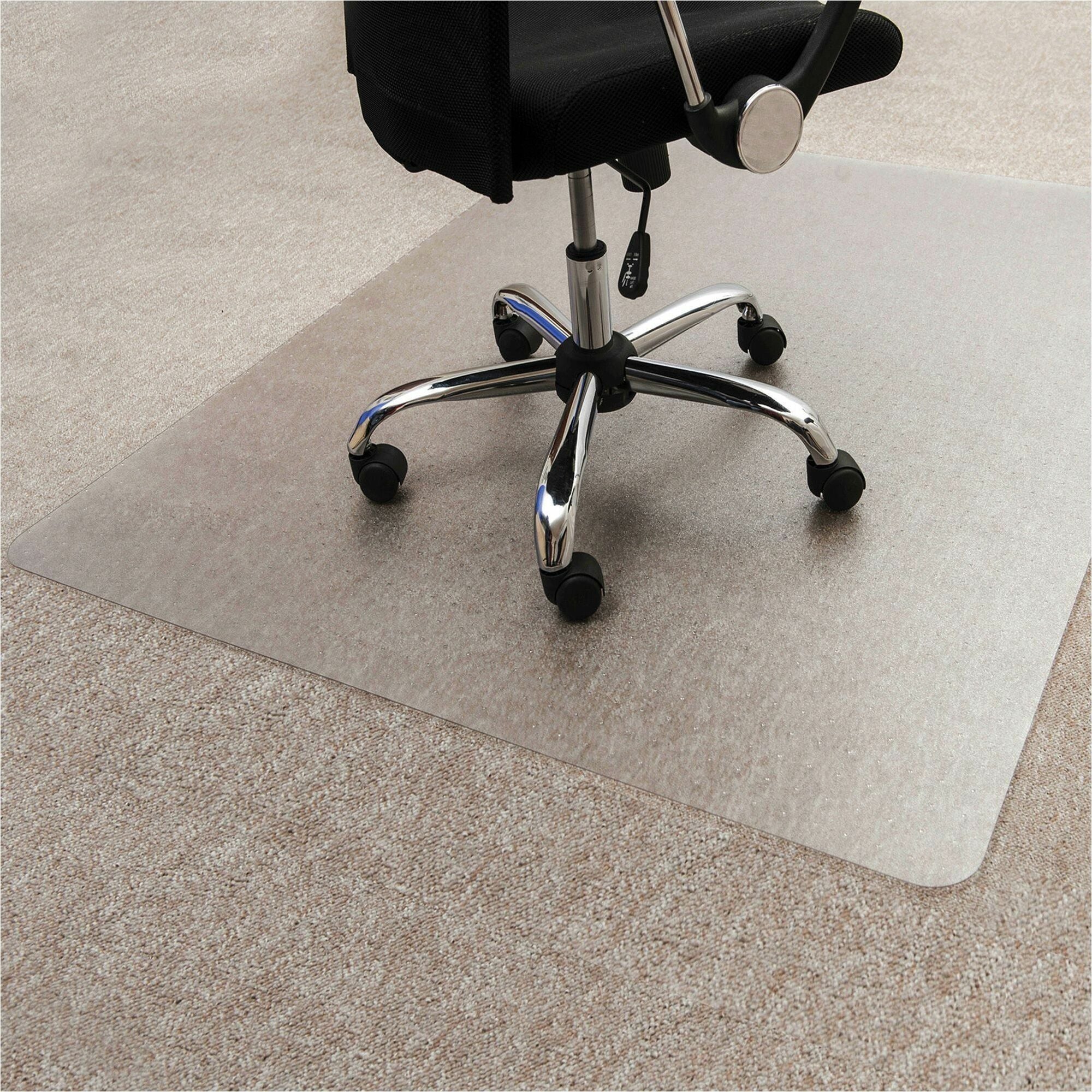 Ecotex Enhanced Polymer Rectangular Chair Mat for Carpets up to 3/8" - 30" x 48" - Home, Office, Carpet - 48" Length x 30" Width x 0.087" Depth x 0.087" Thickness - Rectangular - Polymer - Clear - 1Each - TAA Compliant