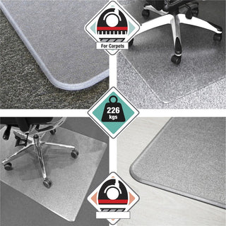 Cleartex MegaMat Heavy-Duty Polycarbonate Mat for Hard Floor/All Carpet, 46 x 60, Sold as 1 Each