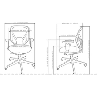 Lorell Executive Self-tilt Mesh Mid-back Office Chair - Fabric Seat - Fabric Back - 5-star Base - Black - 1 Each
