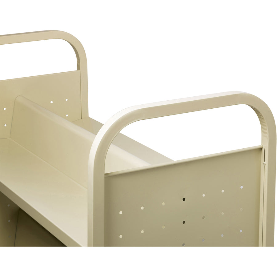 lorell-double-sided-book-cart-6-shelf-200-lb-capacity-5-caster-size-steel-x-36-width-x-19-depth-x-46-height-putty-1-each_llr49202 - 8